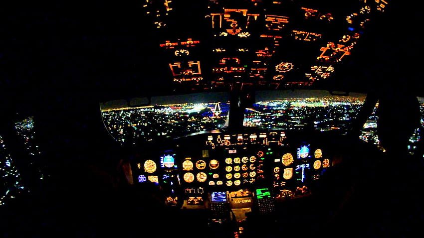 Cabina di pilotaggio dell'aeroplano, cabina di pilotaggio dell'airbus a380 Sfondo HD