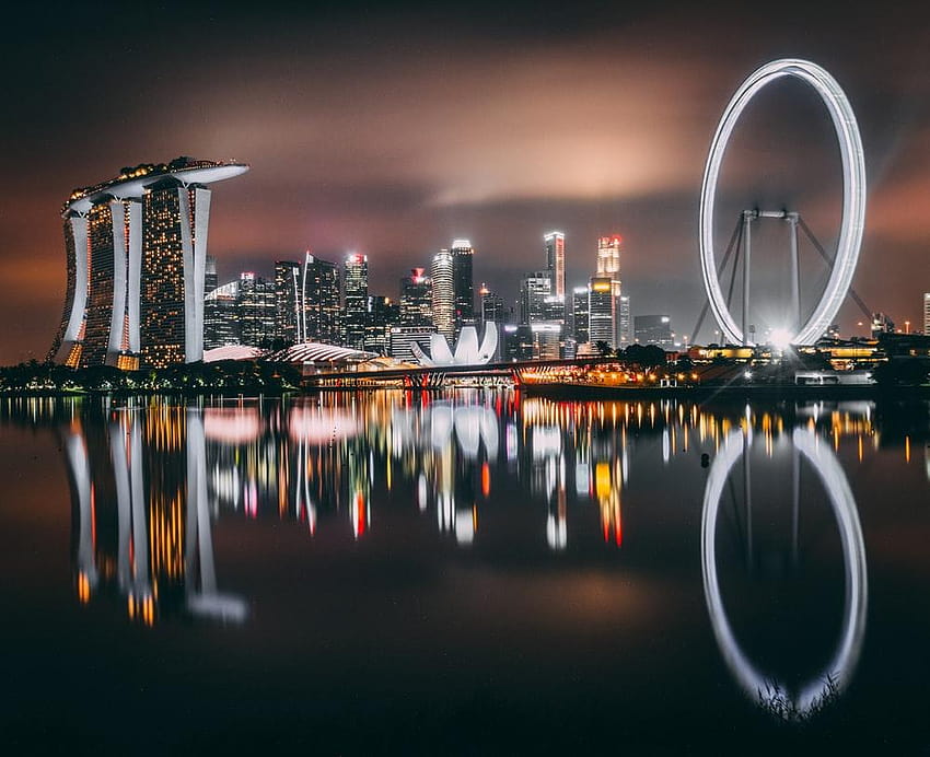 panoramic of London Eye – Singapore, singapore panoramic cityscape HD wallpaper