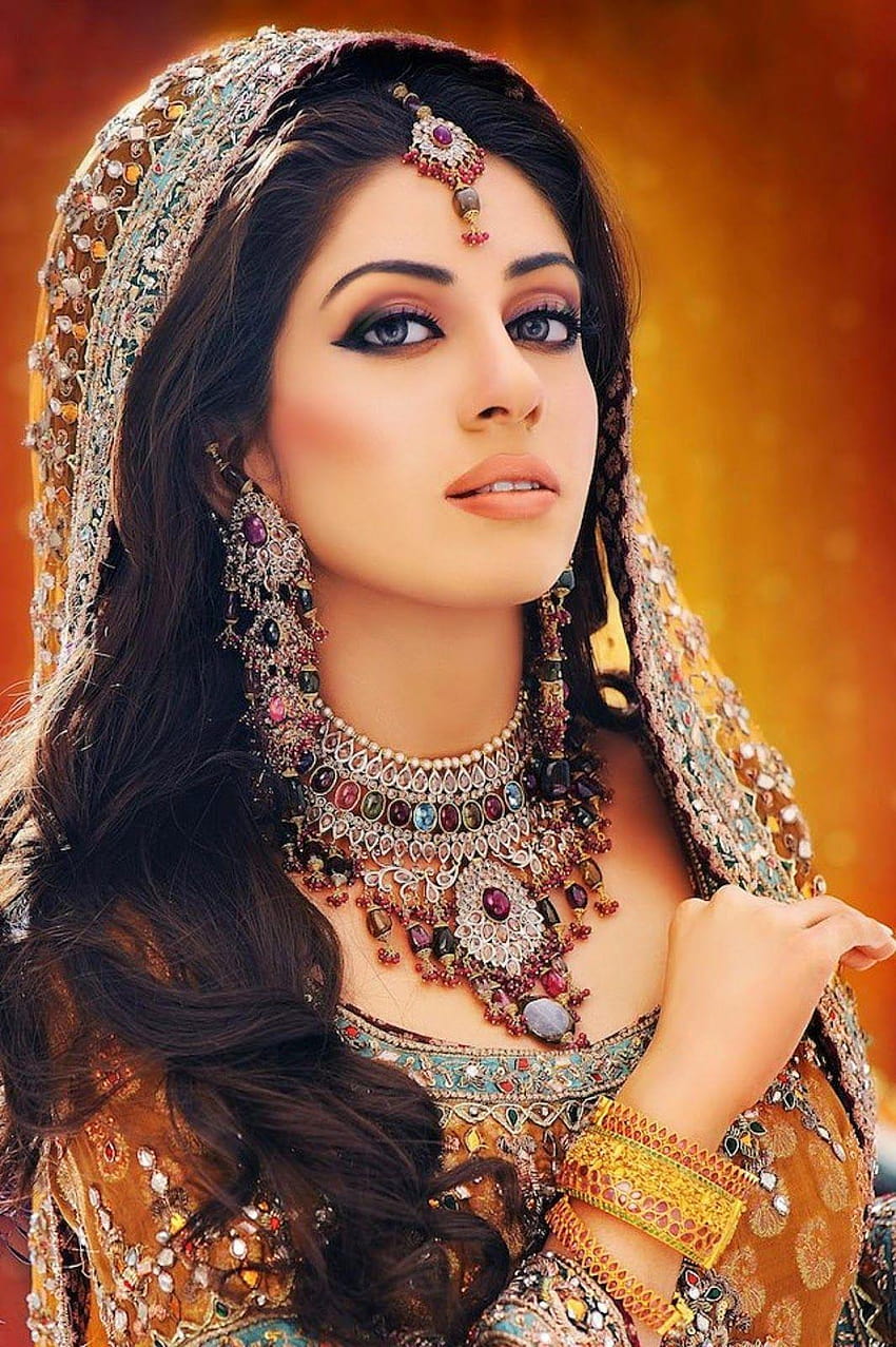 Indian Dulhan New Look 메이크업 아이디어 2014 For Girls HD 전화 배경 화면