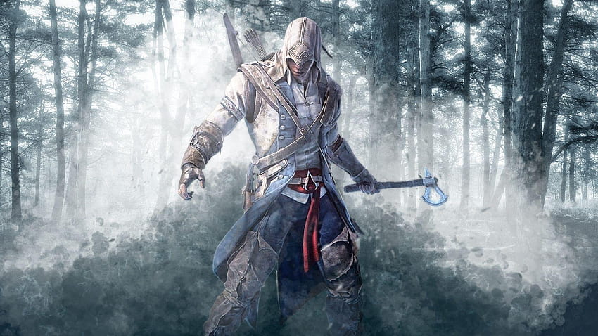 Connor Kenway with an ax HD wallpaper