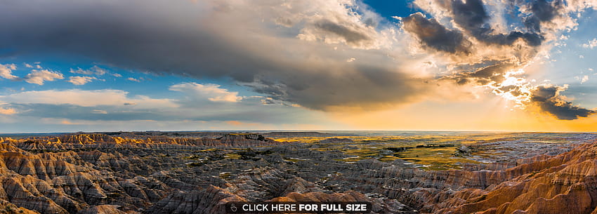 Залез в националния парк Badlands, Южна Дакота, Северна Дакота HD тапет