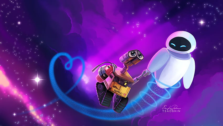 1360x768 Wall E and Eve Laptop , Movies HD wallpaper