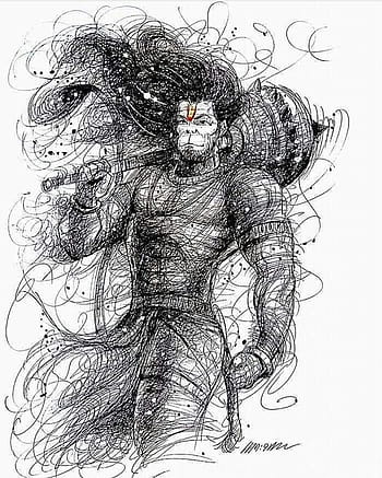Pin on Hanuman how to draw