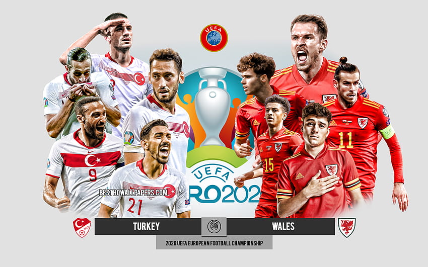 Turkey vs Wales, UEFA Euro 2020, Preview, promotional materials, football players, Euro 2020, football match, Turkey national football team, Wales national football team with resolution 2880x1800. High Quality HD wallpaper