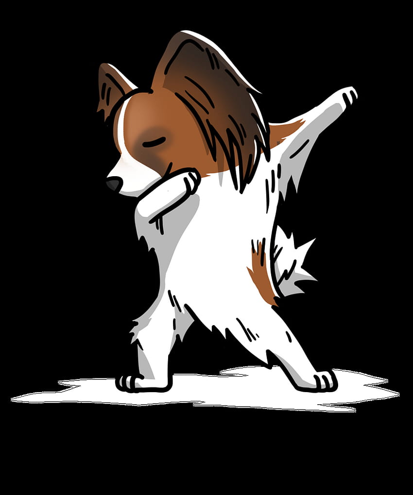 Funny Dabbing Papillon Dog Dab Dance Art Print autorstwa BarkTrends, dabbing dog Tapeta na telefon HD