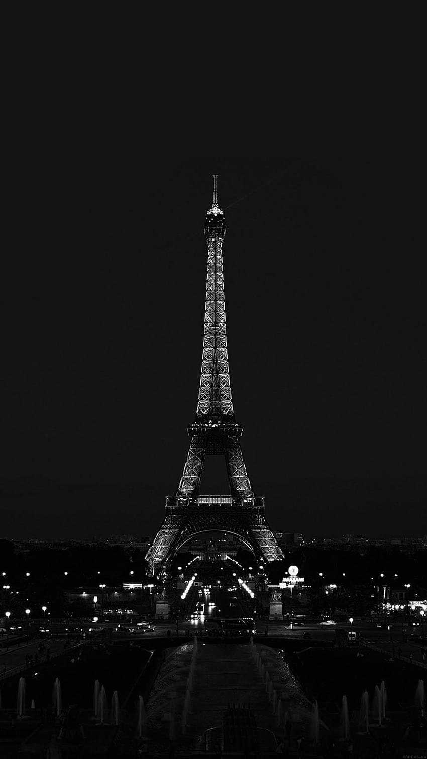 Paris Nuit France Ville Sombre Tour Eiffel iPhone 6/6S/7 Plus, noir iphone 8 plus Fond d'écran de téléphone HD