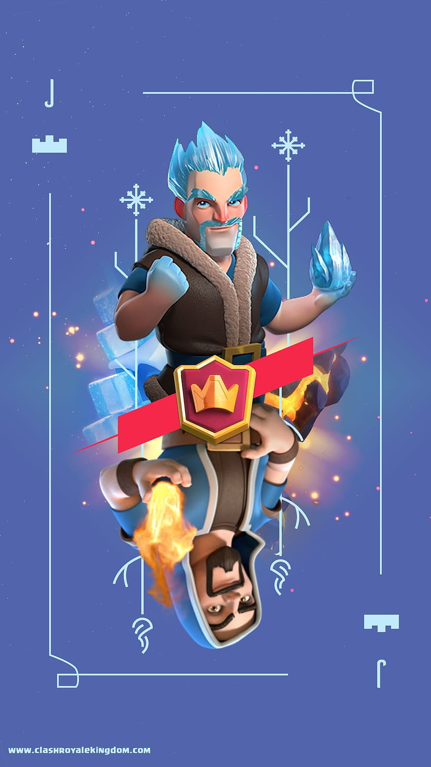 Of Ice and Fire Clash Royale, clash royale fire wizard HD phone wallpaper