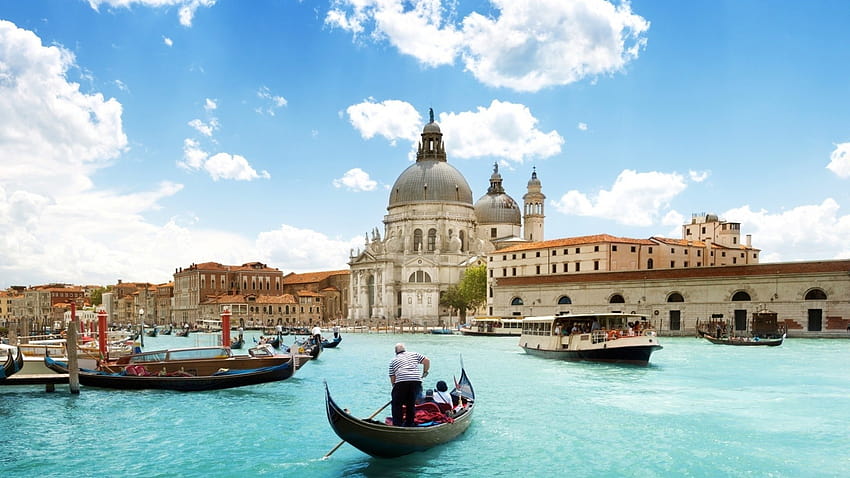 Venice,the basilica di santa maria della salute HD wallpaper