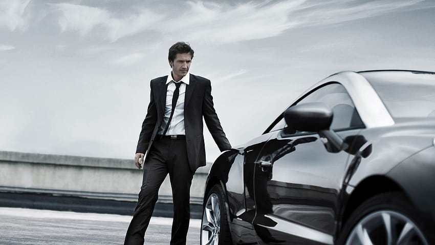 man, tuxedo, car, style, rich men HD wallpaper
