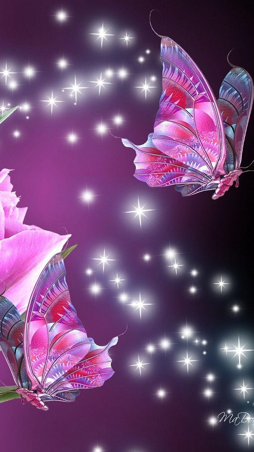 Wallpaper Butterfly Pink Blue Background Stock Illustration 1561529824   Shutterstock