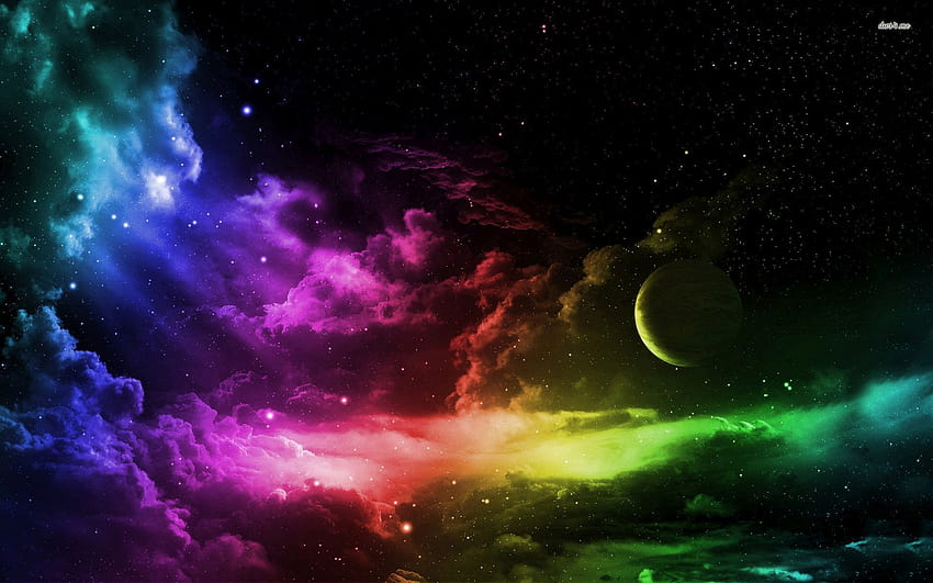 Galaxy Rainbow Space en perro fondo de pantalla