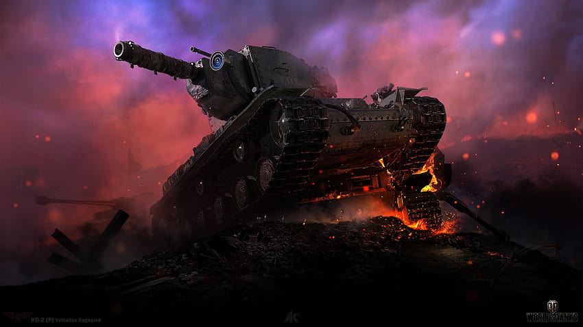 Game PC World Of Tanks Tank Video Game Seni Kendaraan Militer KV 2 Wallpaper HD