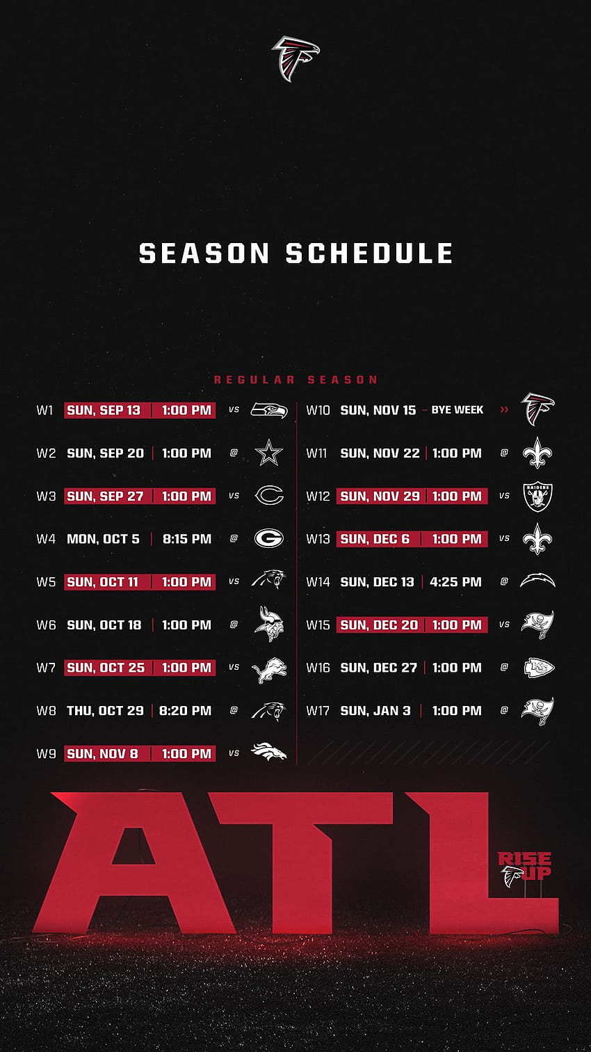 atlanta falcons schedule 2023