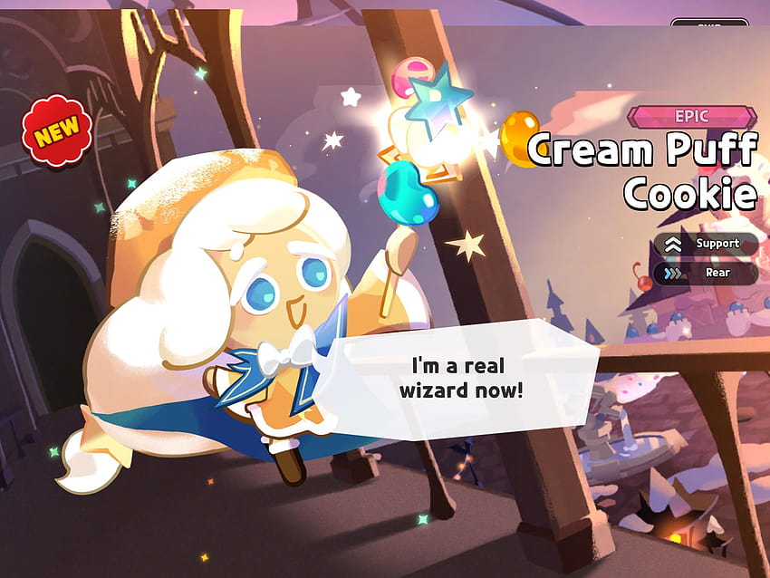 I jokingly said “if i don't get cream puff cookie i'm never playing again” and look who showed up. Guess she wanted me to keep playing: CookieRunKingdoms HD wallpaper