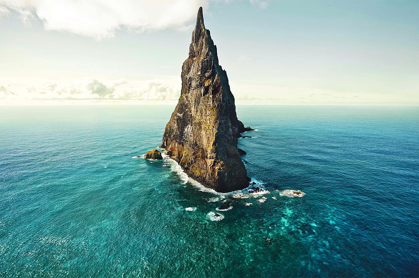 茶色の海岸の岩の形成, オーストラリア, 岩, 島, 海 高画質の壁紙