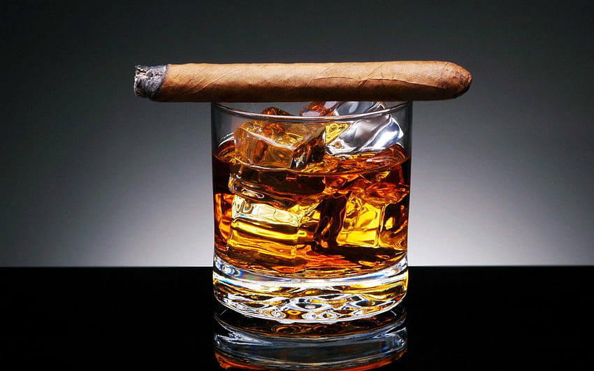 le Cigare et Whisky , Cigare et Whisky iPhone, scotch Fond d'écran HD