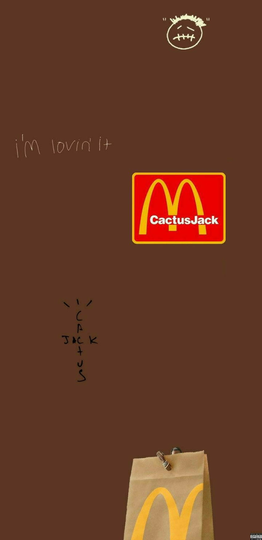 Travis Scott x McDonald's, cactus jack iphone fondo de pantalla del teléfono