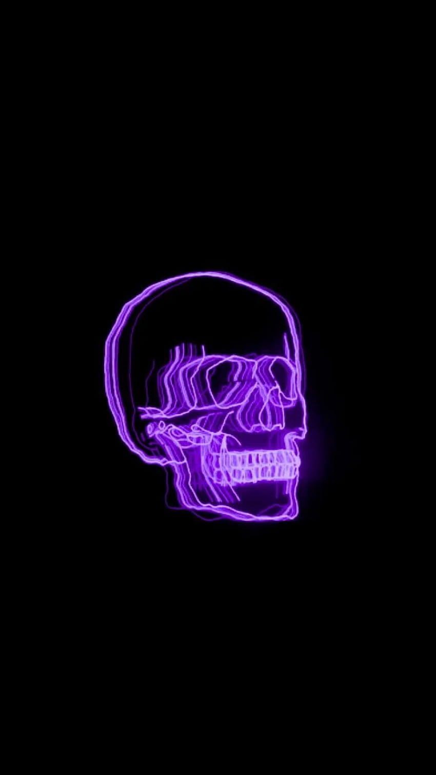 Skeleton Aesthetic Tumblr, purple skeleton HD phone wallpaper