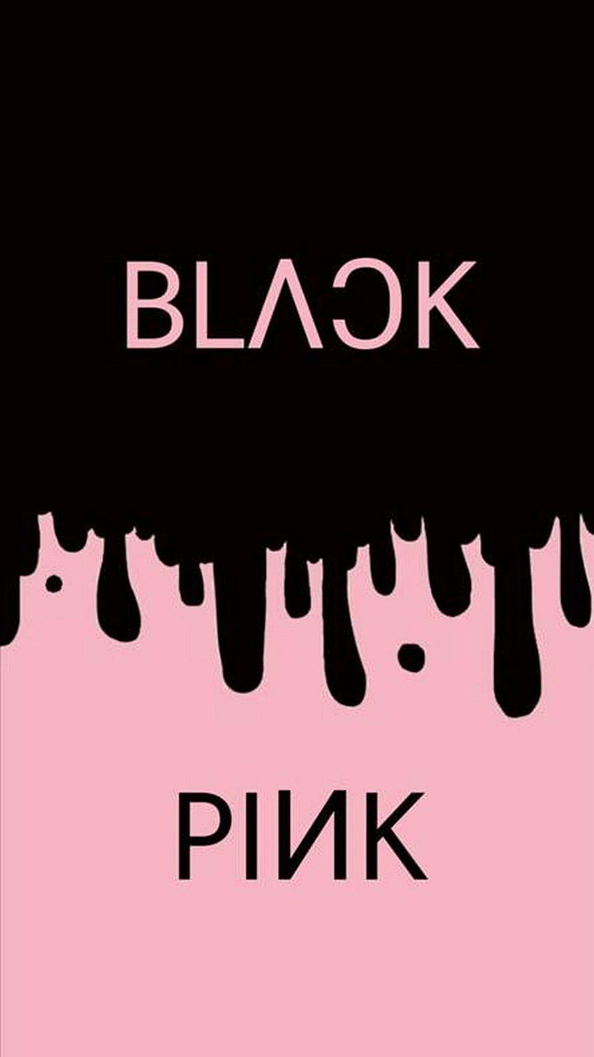 Logotipo rosa negro, minimalista blackpink fondo de pantalla del teléfono