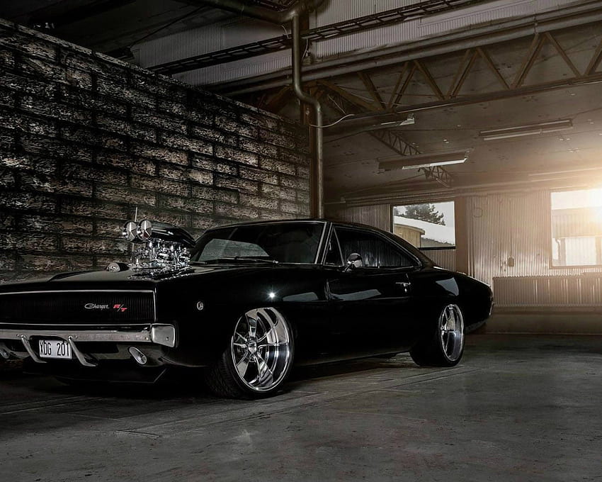 Black Muscle Car, Fast And Furious, Dodge Charger, Muscle Car • Per te, auto hot rod Sfondo HD