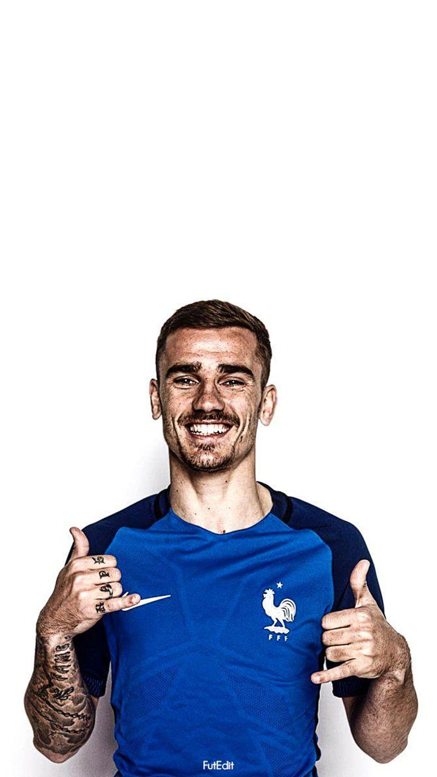 Griezmann iphone french kit euro by Futedit, france 2018 HD phone wallpaper