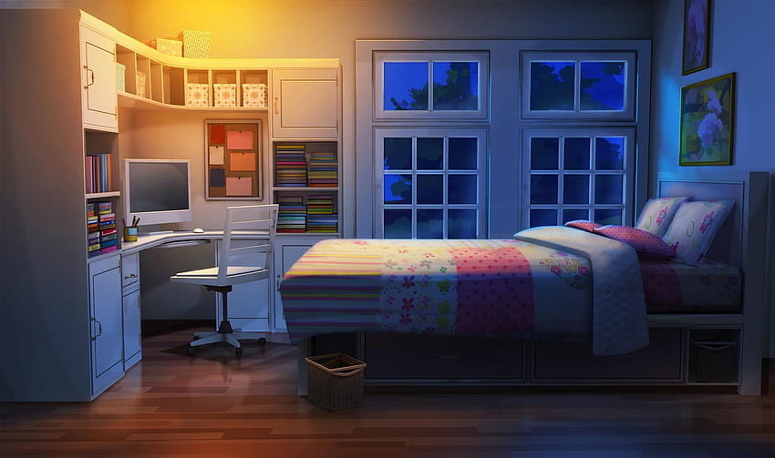 25 Schockierendes Anime-Schlafzimmer, Anime-Haus-Schlafzimmer HD-Hintergrundbild