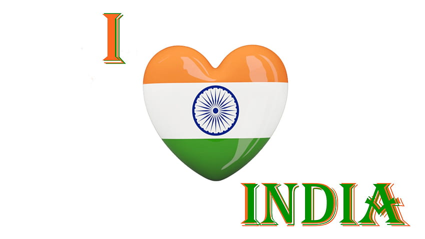 I Love India Beautiful Heart Tiranga Indian Flag, indian tiranga HD wallpaper