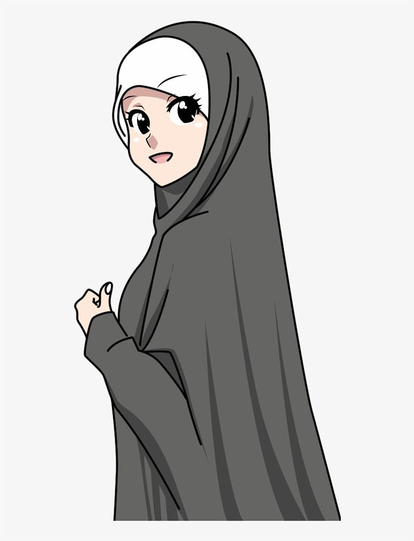 漫画の女の子, イスラム教徒イスラム教徒, イスラム教徒の女性, アニメイスラム教徒, 家族と一緒にイスラム教徒の少女漫画 HD電話の壁紙