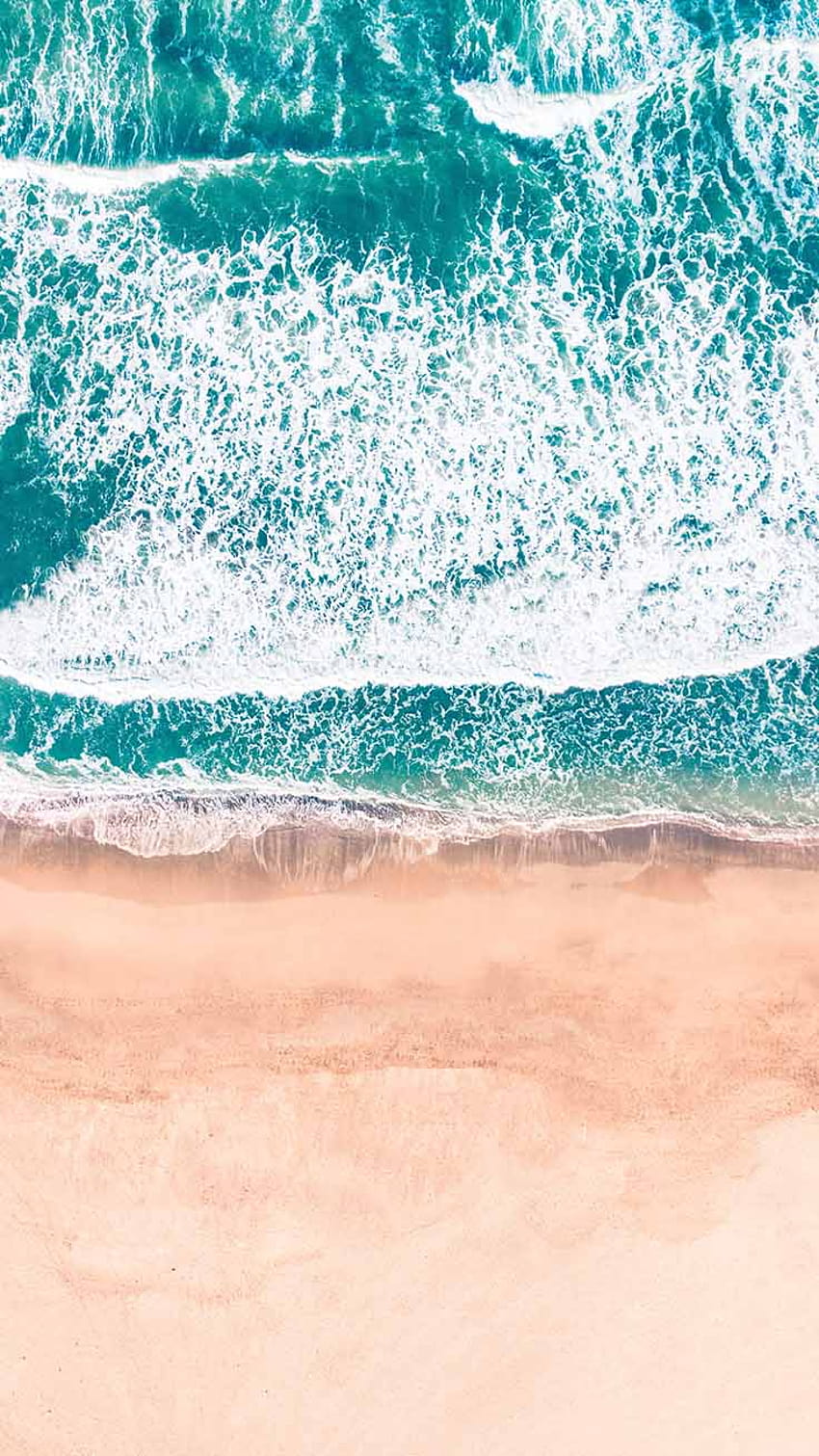 Плаж iPhone Качество, спретнат естетичен плаж HD тапет за телефон