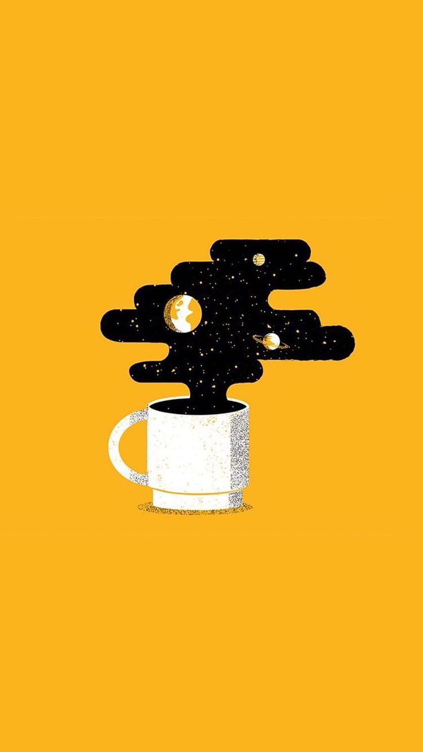 Netter ästhetischer Kaffee, minimalistischer Kaffee HD-Handy-Hintergrundbild