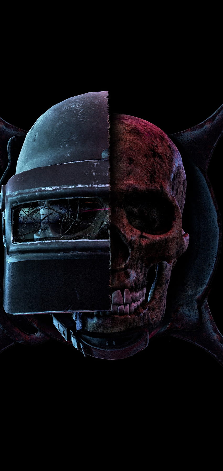 Pubg, Skull, Helmet, Frying Pan, Playerunknown S Battlegrounds HD phone wallpaper