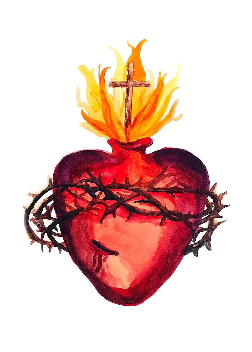 SACRED HEART OF JESUS DIGITAL – Leanne Bowen HD phone wallpaper