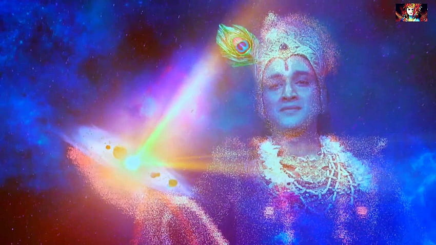 Shri Krishna offenbart Arjuna seinen Virat Roop, Krishna Virat Roop HD-Hintergrundbild