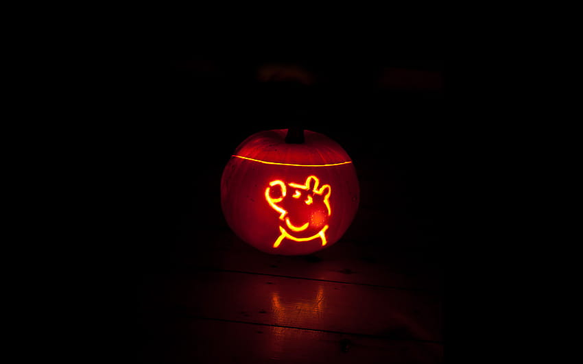 Peppa Pig Pumkin Halloween HD wallpaper