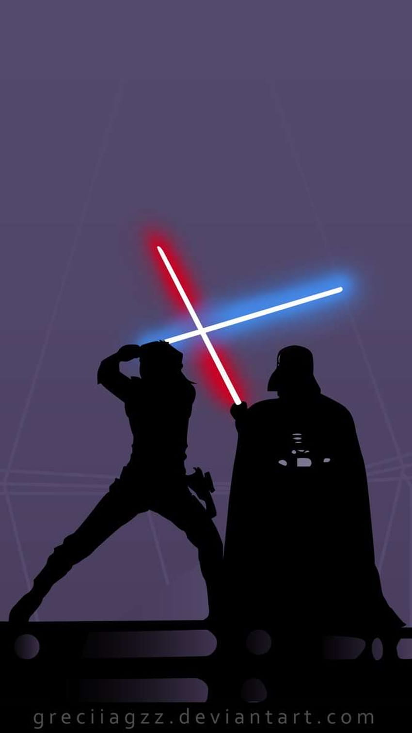 Luke Skywalker iPhone, Luke Skywalker i Darth Vader Tapeta na telefon HD