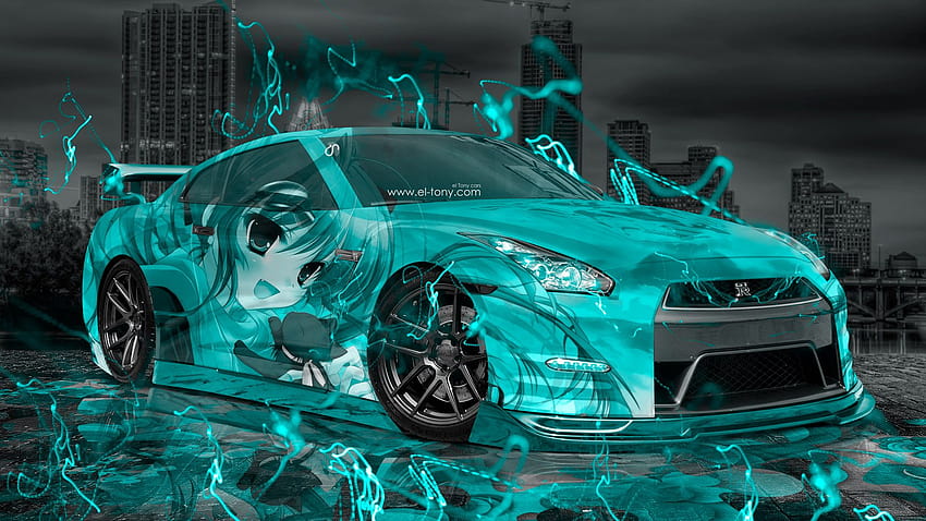Anime Girl Sports Car, super voiture d'anime Fond d'écran HD