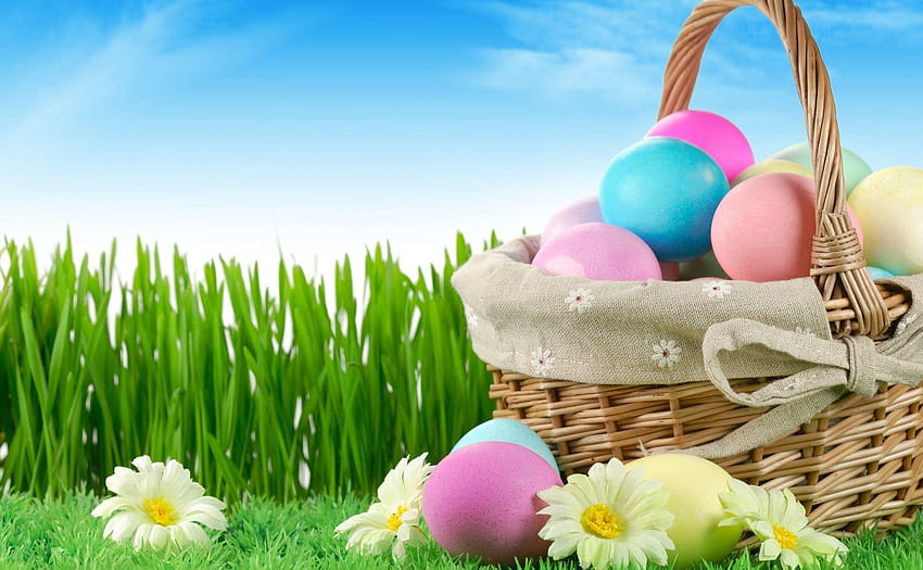 Centro de Nueva York lleno de eventos de Pascua, búsqueda de huevos de Pascua 2018 fondo de pantalla
