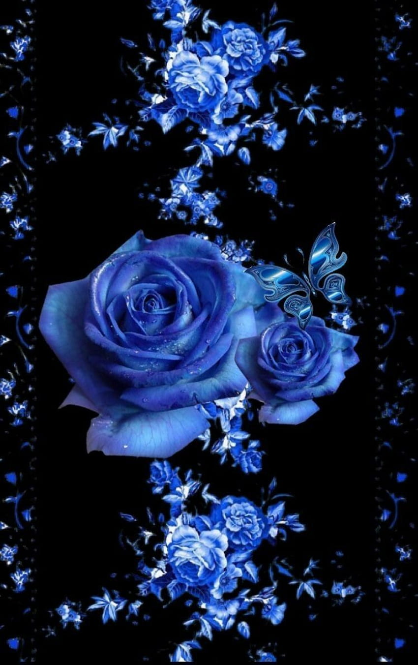 Aesthetic Rose Blue, blue aesthetic flowers HD phone wallpaper