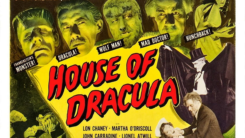 House Of Dracula Retro Classic Movie Propaganda Poster Vintage Retro Canvas DIY Wall Stickers Home Posters Art Bar Decor, propaganda vintage fondo de pantalla