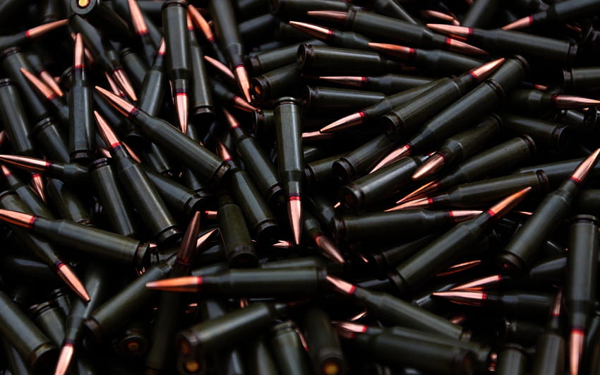 Incríveis balas de munição de armas, cartuchos de armas papel de parede HD