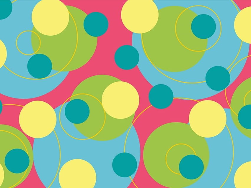 Cute Polka Dot Group, rainbow dots HD wallpaper