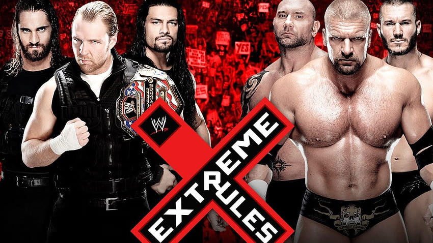 WWE Extreme Rules 2014 The Shield Vs Evolution 6 Man Tag Team Match Fond d'écran HD