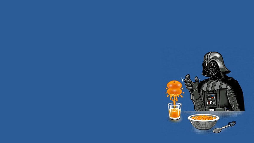 Star Wars Darth Vader Orange Juice Minimalistyczny, zabawny darth vader Tapeta HD