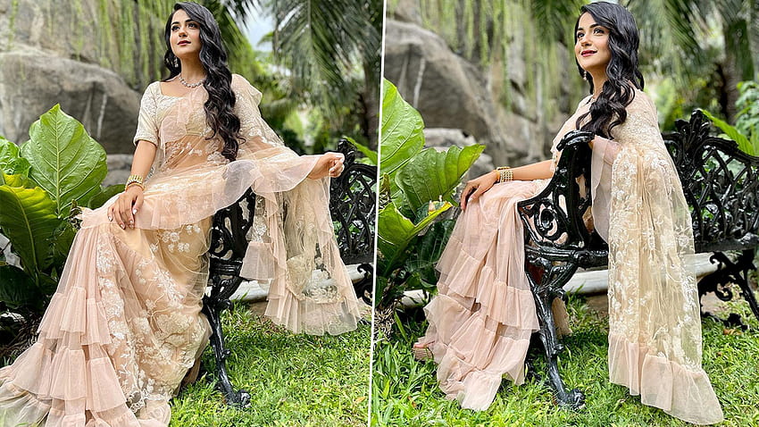 Shaurya Aur Anokhi Ki Kahani Actress Debattama Saha Looks Like a Modern  Princess in a Pretty Ruffle Saree HD wallpaper | Pxfuel