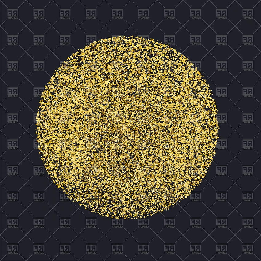 Circle With Gold Glitter Particles On Black Backgrounds Vector, black gold background vector HD phone wallpaper