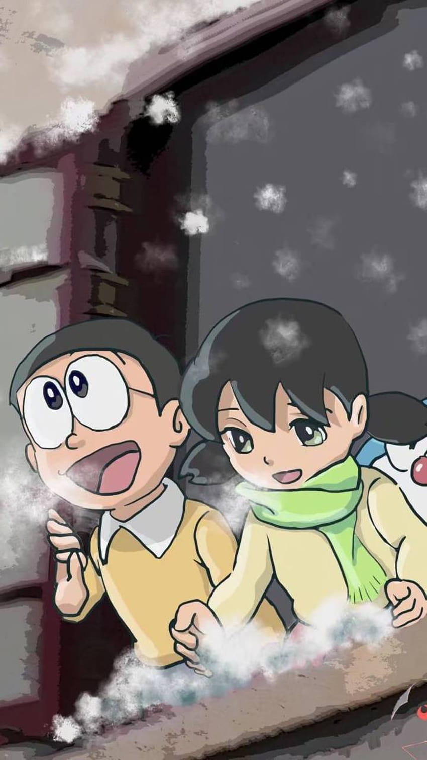 Nobita love autorstwa Anushthi, nobita love shizuka Tapeta na telefon HD