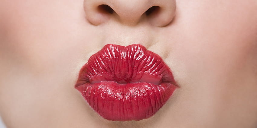 kissing red lips girls, lips kiss close up HD wallpaper