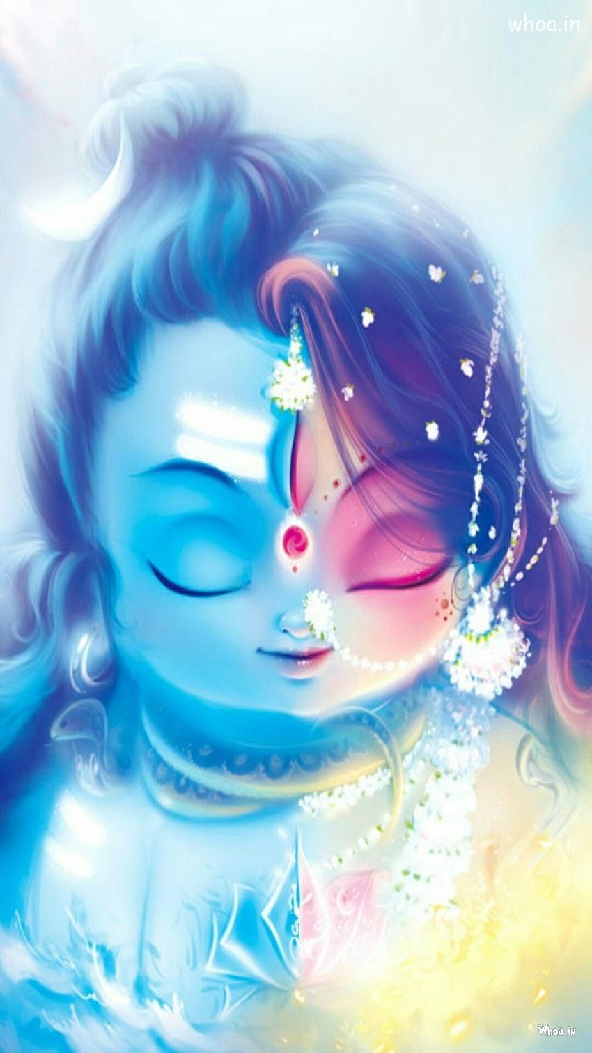 El maravilloso y colorido arte del Señor Shiva y Uma, lindo shiva fondo de pantalla del teléfono