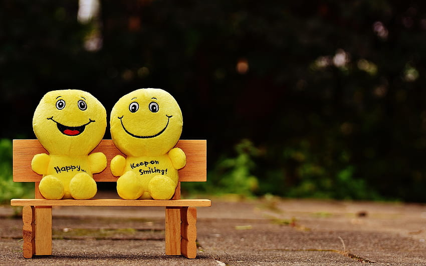 Smiles, Happy, Cheerful, Smile, Bench, Cute, smiling HD wallpaper