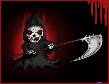 red grim reaper background